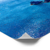 Waterverf Santorini Griekenland Wedding Zitting Gr Poster (Hoek)