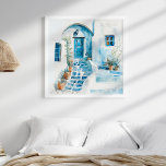Waterverf Santorini Griekse kunst aan de muur Poster<br><div class="desc">Waterverf Santorini Greek Wall Art is geweldig voor het inrichten van een kusthuis.</div>