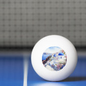 Waterverf Santorini Oia Pingpongbal (Net)
