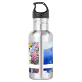 Waterverf Santorini Oia Waterfles (Achterkant)