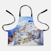 Waterverf Santorini Schort (Voorkant)