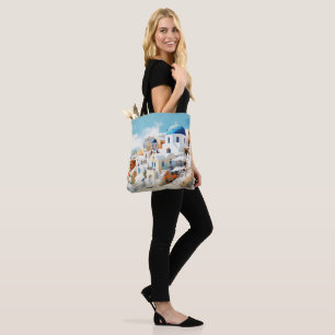 Waterverf Santorini Tote Bag