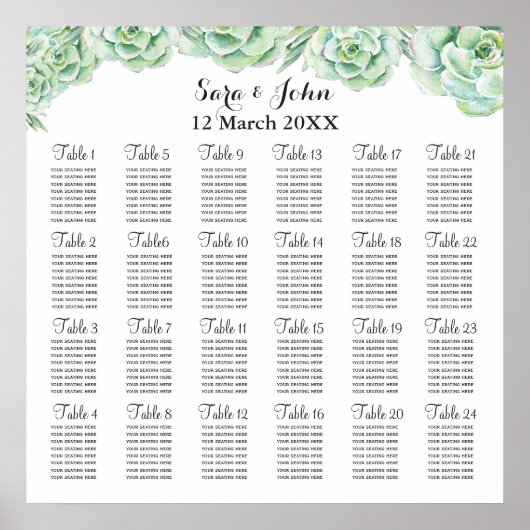 waterverf sappend bruiloft poster (Voorkant)