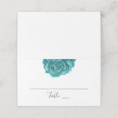 Waterverf sappig. Blauwgroen huwelijk. Botanisch Plaatskaartje (Buitenkant ongevouwen)