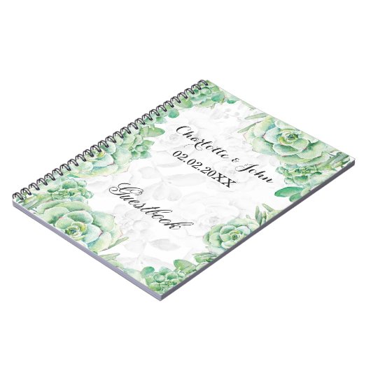 waterverf sappige bruiloft Guestbook Notitieboek (Linkerzijde)