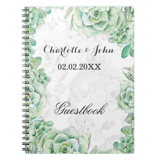 waterverf sappige bruiloft Guestbook Notitieboek (Voorkant)