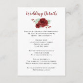 waterverf sappige bruine bruine bruiloft informatiekaartje (Voorkant)