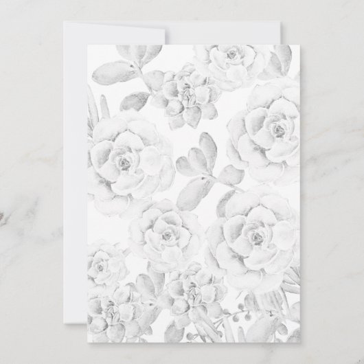 waterverf sappige bruine bruine bruiloft kaart (Achterkant)