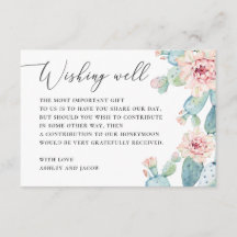 Waterverf sappige cactus bruiloft die goed wil