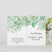 waterverf sappige trouwprogramma (Staand voorkant)