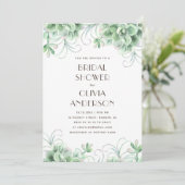 Waterverf sappige vrijgezellenfeest. Florale cactu Kaart (Staand voorkant)