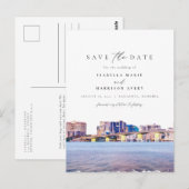 Waterverf Sarasota Florida Skyline Bewaar de datum Briefkaart (Voorkant / Achterkant)