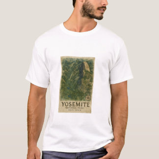 Waterverf satellietkaart van Yosemite National Par T-shirt