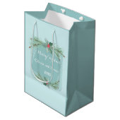 Waterverf saus, kerstmis medium cadeauzakje (Voorkant Gekanteld)