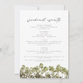 Waterverf Savannah Georgia Skyline Palm Tree Kaart (Achterkant)