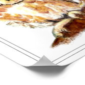 Waterverf Saw Whet Owl Poster (Hoek)