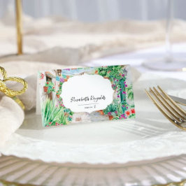 Waterverf Sayulita Mexico | Bruiloft Plaatskaartje