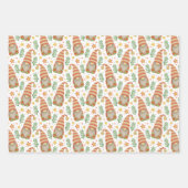 Waterverf Scandinavian Gnome Cute Kerstmis Inpakpapier Vel (Voorkant 3)