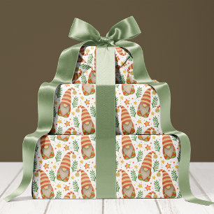 Waterverf Scandinavian Gnome Cute Kerstmis Inpakpapier Vel