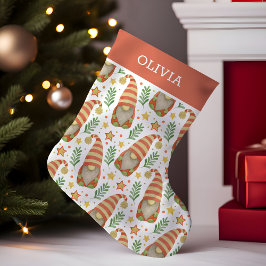 Waterverf Scandinavian Gnome Cute Kerstmis Kleine Kerstsok