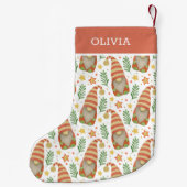 Waterverf Scandinavian Gnome Cute Kerstmis Kleine Kerstsok (Achterkant)