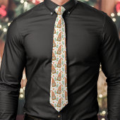 Waterverf Scandinavian Gnome Cute Kerstmis Stropdas