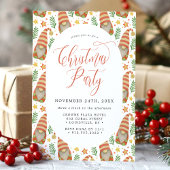 Waterverf Scandinavian Gnome Cute Kerstparty Kaart