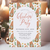 Waterverf Scandinavian Gnome Cute Kerstparty Kaart