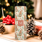 Waterverf Scandinavian Gnome Monogram Kerstmis Thermosbeker