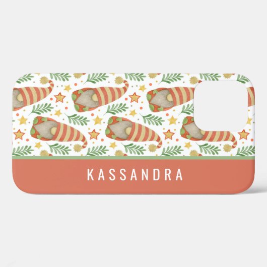 Waterverf Scandinavische Gnome Custom Kerstmis Cas Case-Mate iPhone Case (Achterkant (horizontaal))