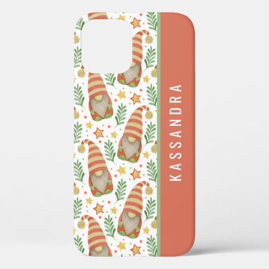 Waterverf Scandinavische Gnome Custom Kerstmis Cas Case-Mate iPhone Case (Achterkant)
