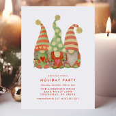 Waterverf Scandinavische Gnomen Holiday Party Feestdagenkaart