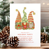 Waterverf Scandinavische Gnomen Holiday Party Feestdagenkaart