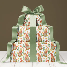 Waterverf Scandinavische Kabouter Schattig Kerstmi Inpakpapier Vel