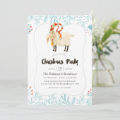 Waterverf Scandinavische kerstfeestdag Kaart (Staand voorkant)