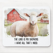 Waterverf Schapen met Religieus Quote