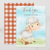 Waterverf schapenvlees Boerderij Bedankkaart (Voorkant / Achterkant)