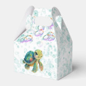 Waterverf Schattig Baby shower met schroefblokken Bedankdoosjes (Achterkant)