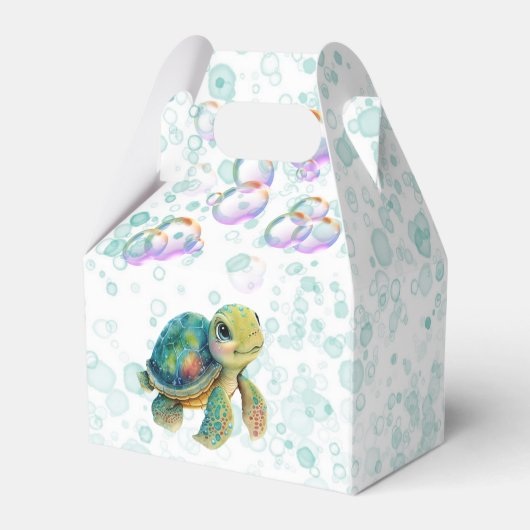 Waterverf Schattig Baby shower met schroefblokken Bedankdoosjes (Achterkant)