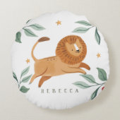 Waterverf schattig Baby shower Rond Kussen (Achterkant)