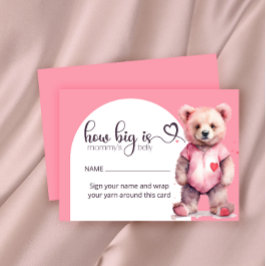 Waterverf schattig beer hoe groot is mama's buik informatiekaartje