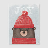 Waterverf schattig beer. Kerstbos (Voorkant)