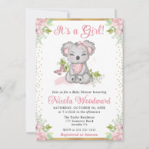 Waterverf Schattig Bloemmotief Koalameisje Baby Sh