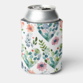 Waterverf schattig bloesbloesem blikjeskoeler (Blikje Achterkant)