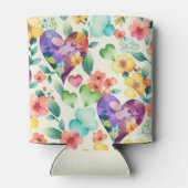 Waterverf schattig bloesbloesem blikjeskoeler (Achterkant)