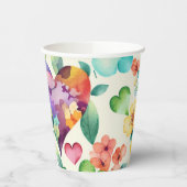 Waterverf schattig bloesbloesem papieren bekers (Links)