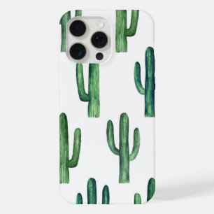 Waterverf schattig cactus patroon. Groen botanisch iPhone 15 Pro Max Case