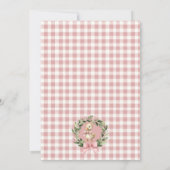 waterverf schattig Duckling Roze Baby shower Kaart (Achterkant)