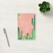 Waterverf schattig groene roze cactus. Succulenten Post-it® Notes (Kantoor)