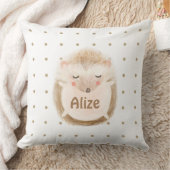 Waterverf schattig kind voor egel personaliseren kussen (Deken)